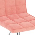 vidaXL Chaises pivotantes à manger lot de 6 rose velours