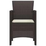 vidaXL Chaise de jardin 4 Pièces Marron 53 x 49 x 85 cm PP