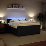 vidaXL Sommier à lattes de lit avec matelas Noir 180x200 cm Velours