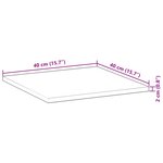 vidaXL Dessus de table carré 40x40x2 cm bois massif d'acacia