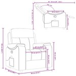 vidaXL Fauteuil de massage inclinable Marron Tissu