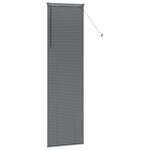vidaXL Store de Fenêtre avec des rideaux Gris foncé Aluminium