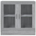 vidaXL Armoire à vitrine Sonoma gris 82 5x30 5x80 cm Bois d'ingénierie