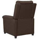 vidaXL Fauteuil inclinable électrique Marron foncé Tissu