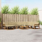 vidaXL Ensemble de canapés d'extérieur 9 Pièces Naturel et Beige