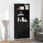 vidaXL Haut Armoire avec tiroir Chêne noir 69 5 x 34 x 180 cm