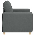vidaXL Fauteuil Gris foncé 60 cm Tissu
