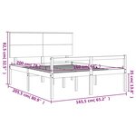 vidaXL Lit pour personne âgée sans matelas 160x200 cm bois massif