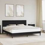 vidaXL Cadre de lit Noir 180 x 200 cm Simili cuir