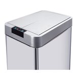 Poubelle de cuisine automatique silverlake argent acier inoxydable 60 l