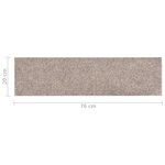 Vidaxl tapis d'escalier autocollants rectangulaire 15pièces 76x20cm crème