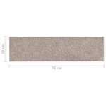 vidaXL Tapis d'escalier autocollants Rectangulaire 15Pièces 76x20cm Crème