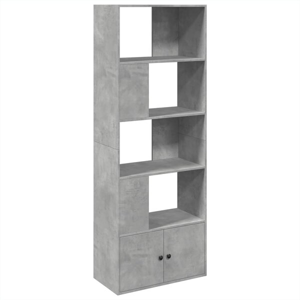 vidaXL Bibliothèque gris béton 70x36x189 cm bois d'ingénierie