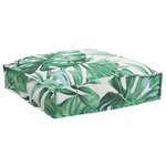 vidaXL Coussins de palette pour siège 2 Pièces Motif feuilles 40x40x8 cm Tissu Oxford