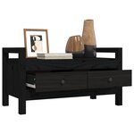 vidaXL Banc d'entrée Noir 80x40x43 cm Bois de pin massif