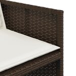 vidaXL Ensemble à manger de jardin et coussins 9 Pièces marron poly rotin