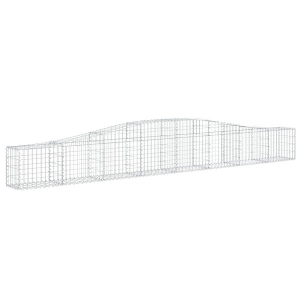vidaXL Panier de gabions arqué 400x30x40/60 cm Fer galvanisé