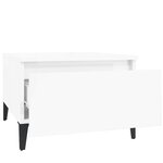 vidaXL Tables d'appoint 2Pièces Blanc brillant 50x46x35cm Bois ingénierie