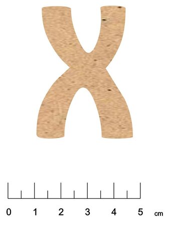 Alphabet en bois MDF adhésif 5 cm Lettre X