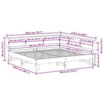 vidaXL Lit bibliothèque sans matelas 180x200 cm bois massif de pin