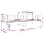 vidaXL Lit de jour sans matelas blanc 90x190 cm bois de pin massif
