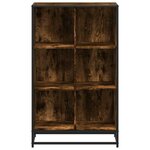 vidaXL Bibliothèque chêne fumé 65 5x33x107 5 cm bois d'ingénierie