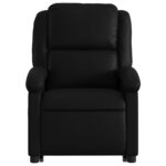 vidaXL Fauteuil inclinable de massage Noir Similicuir