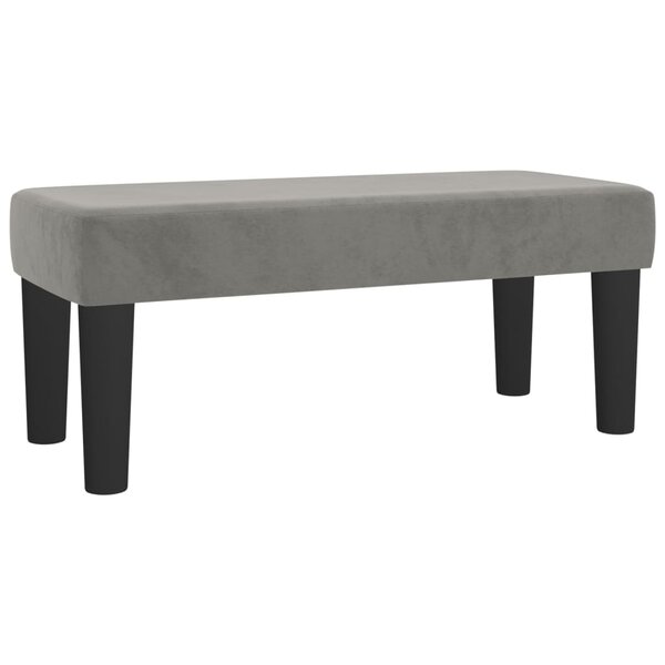Banc banquette 70 x 30 x 30 cm velours gris clair 02_0010654