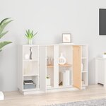 vidaXL Buffet Blanc 120x35x80 cm Bois massif de pin
