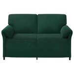 vidaXL Sofa 2 places Vert foncé 158 x 83 x 95 cm Velours