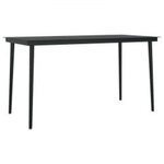 vidaXL Ensemble à manger de jardin avec coussins 7 Pièces Noir