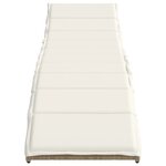 vidaXL Chaises longues lot de 2 avec coussins beige résine tressée