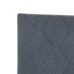 vidaXL Tête de lit en velours gris foncé avec un design en blocs de diamant - 200cm
