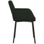 vidaXL Chaises à manger lot de 2 Vert foncé Velours