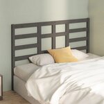 vidaXL Tête de lit Gris 166x4x104 cm Bois massif de pin