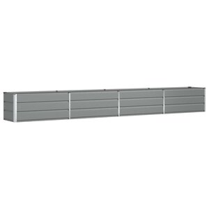 vidaXL Jardinière Gris clair 480 x 50 x 45 cm Acier galvanisé