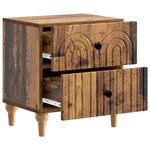 vidaXL Cabinet de chevet 2 Pièces Bois ancien 43 x 34 5 x 48 cm