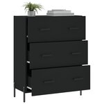 vidaXL Buffet noir 69 5x34x90 cm bois d'ingénierie