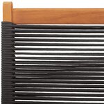 vidaXL Chaises de jardin pliantes lot de 8 noir bois d'acacia massif