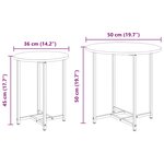 vidaXL Ensemble de tables d'appoint 2 Pièces Gris sonoma et Noir
