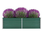 vidaXL Lit surélevé de jardin Acier galvanisé 160x40x45 cm Vert