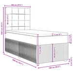vidaXL Sommier à lattes de lit avec matelas bleu 100x200 cm