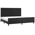 vidaXL Cadre de lit sans matelas noir 200x200 cm similicuir