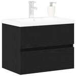 vidaXL Cabinet de lavabo Chêne noir 60 x 39 x 62 cm Bois d'ingénierie