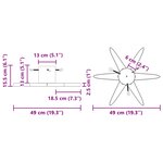 vidaXL Pied de Sapin de Noël 1.73 Blanc 49 x 49 x 15 5 cm Acier