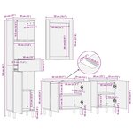 vidaXL Ensembles de salle de bain 4 Pièces Acacia Marron Winish