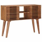 vidaXL Table d'appoint faite main Marron Teck 100 x 30 x 75 cm