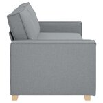 vidaXL Canapé 3 places Gris clair 220x78x84 cm Tissu
