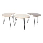 Table gigogne pieds fils (lot de 3)