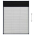 vidaXL Moustiquaire plissée pour fenêtre Aluminium Anthracite 60x80 cm